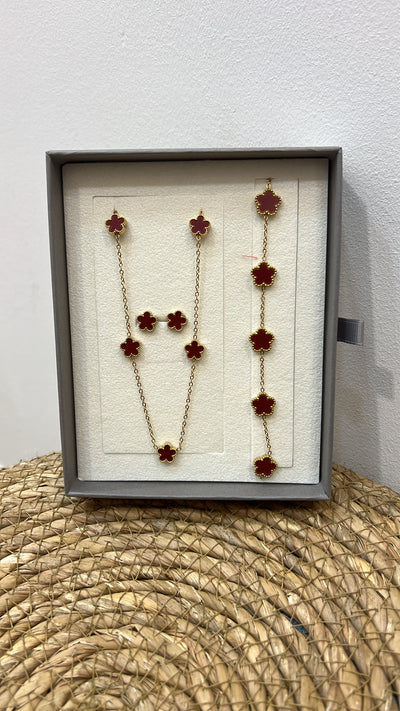 Coffret fleur little [ bordeau ]