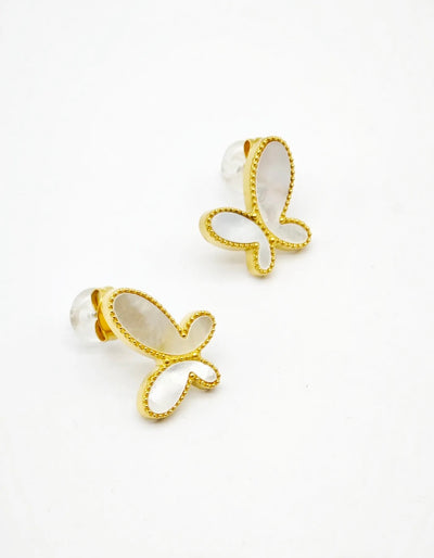Boucle d’oreilles papillon [ dorée ]