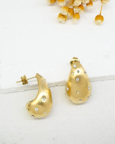Boucle d’oreilles coccinelle  [ dorée ]
