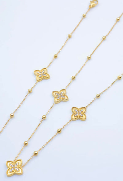 Combo A - collier + bracelet [ dorée ]