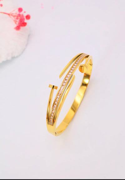 Bracelet jonc Paula [ dorée ]
