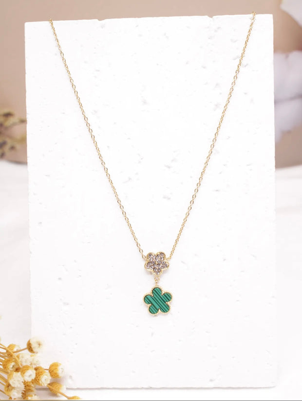 Collier Carla [ vert / dorée ]